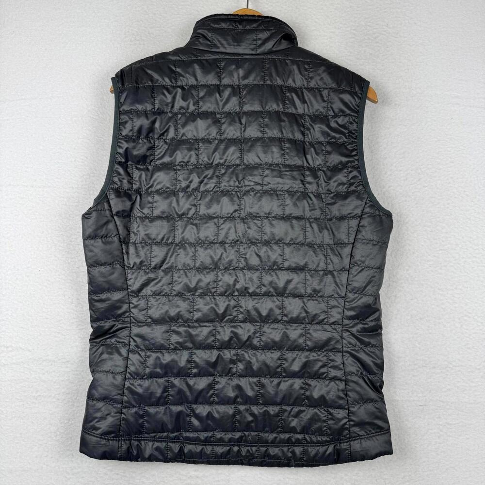 Patagonia Medium Gray Quilted Puffer Vest Corporate Branded GORP Hiking Business - Picture 5 of 11
